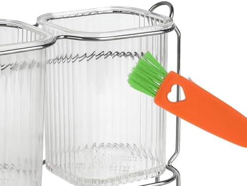 HDFCLUP White Toothbrush Holder with Drain Tray