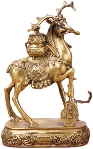 Usoway Mini Bronze Deer Collectible Figurine