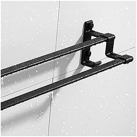 ALDEPO 3-Tier Matte Black Towel Rack Wall Mount