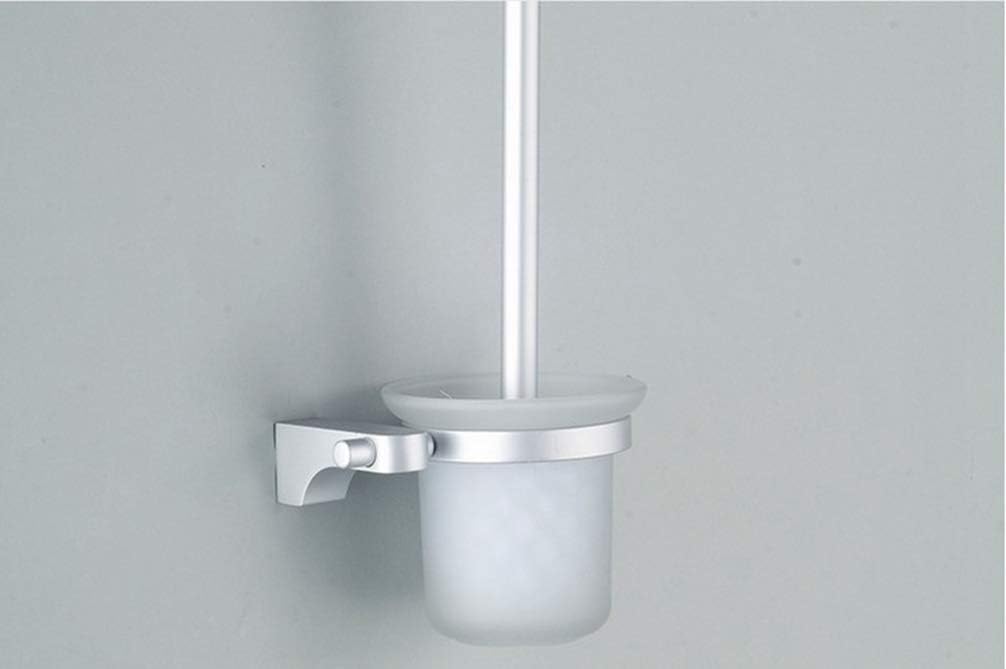 LUDSUY Aluminum Toilet Brush Holder Set