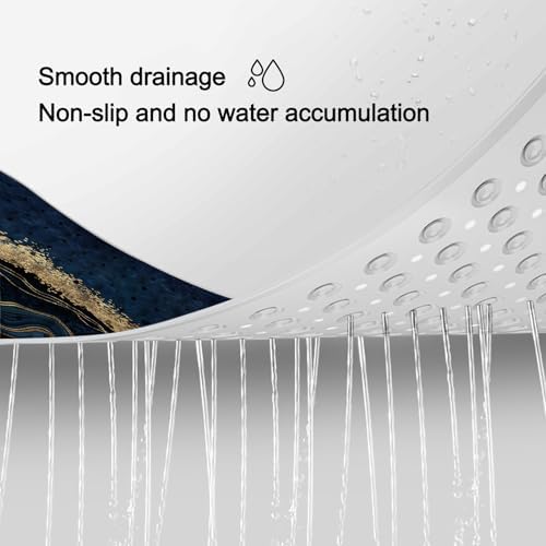 LNOND Marble Bath Tub Mat Non Slip 40 X 16 Inch