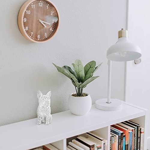 GRABADO Sparkly French Bulldog Statue Home Decor