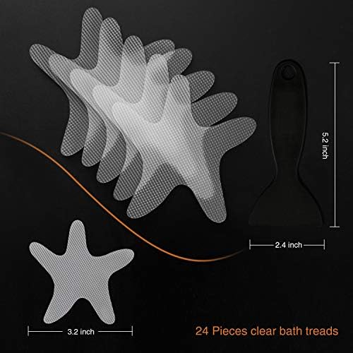 Secopad Anti-Slip Bathtub Stickers 24PCS Clear