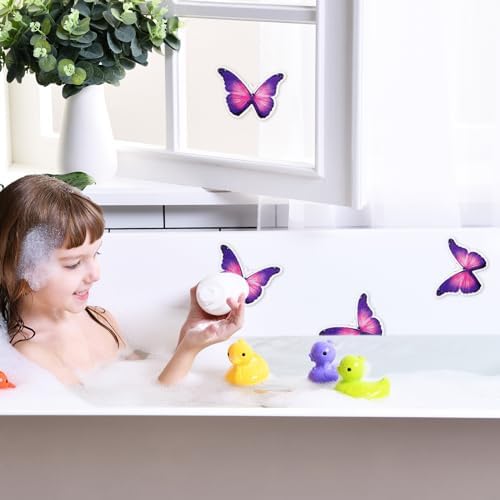 20 Pcs Non-Slip Butterfly Bathtub Stickers