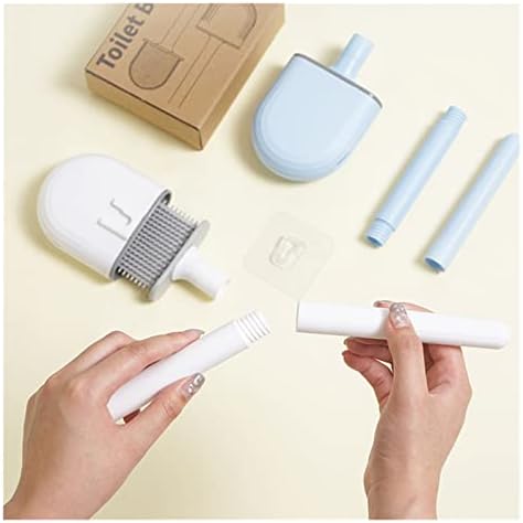 Silicone Toilet Brush Holder Set with Non-Slip Handle