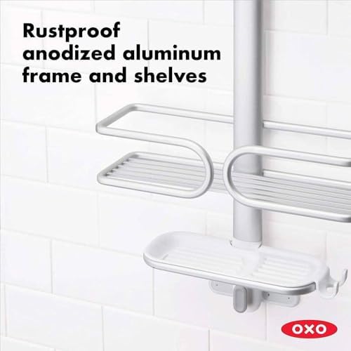 OXO Good Grips 3 Tier Shower Caddy with Razor Holder