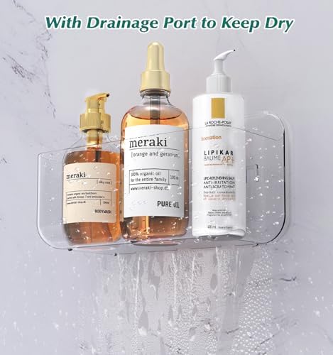 AmazonBasics 5 Pack Clear Acrylic Shower Caddy 1