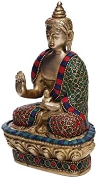 Brass Buddha Statue 18 CM Meditating Figurine
