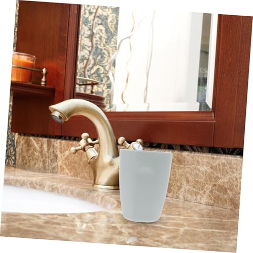 Unbreakable Plastic Toothbrush Mug for Travel and Bathroom Use