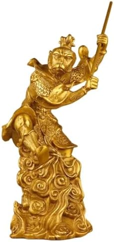 Chinese Brass Monkey King Statue Wukong Figurine Decor