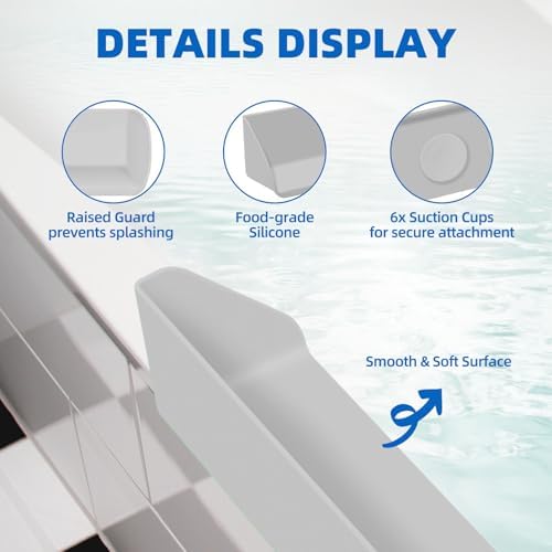 Resseor Bath Tub Splash Guard with Play Shelf and Suction Cups