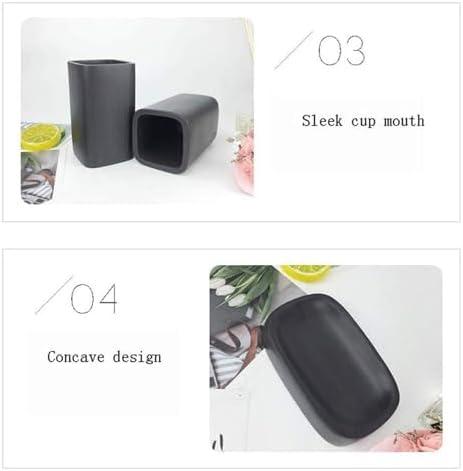 WZBNHYU 5-Piece Bathroom Accessory Set with Marble Pattern