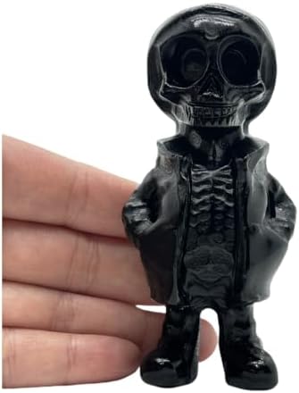 Obsidian Halloween Skull Crystal Figurine 1