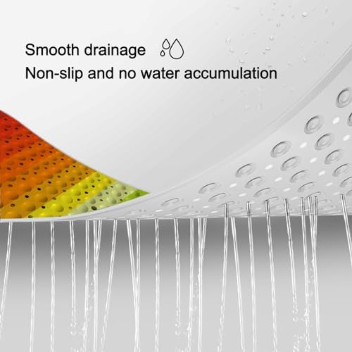 Lnond Rainbow Bathtub Mat 40 x 16 Inch Non-Slip