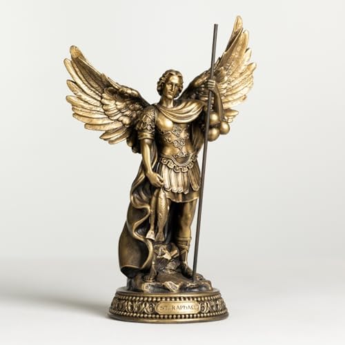 102 Inch Saint Raphael Bronze Statue with Name Plate