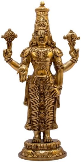 Statuestudio Brass Tirupati Balaji Idol for Home Temple