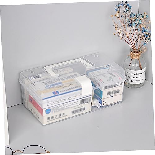 2pcs Plastic Medicine Storage Box Organizer