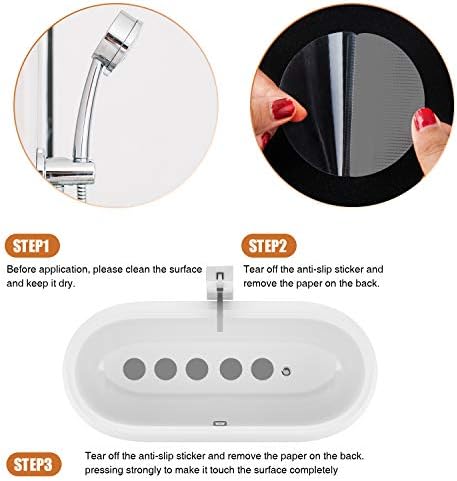 Secopad Non-Slip Bathtub Stickers 24PCS Gray
