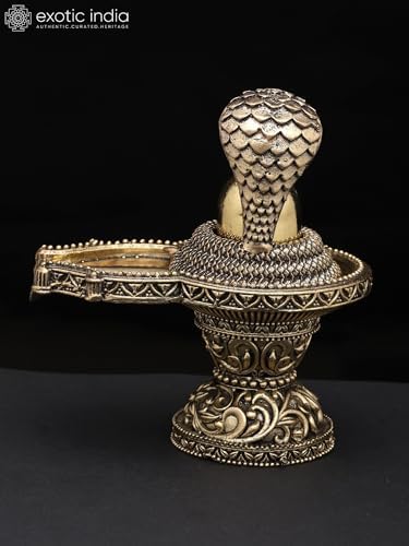 Exotic India Small Superfine Shiva Linga Brass Statue