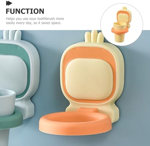 PRETYZOOM Wall-Mounted Toothbrush Holder with Cup 1