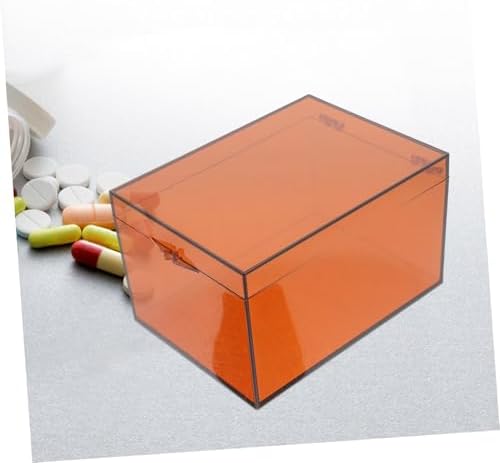 Anneome Medicine Box with Lid Large Acrylic Storage Organizer