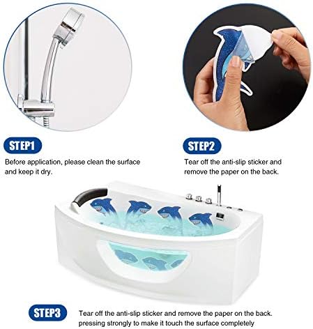 Secopad Non-Slip Shark Bathtub Stickers 20 PCS
