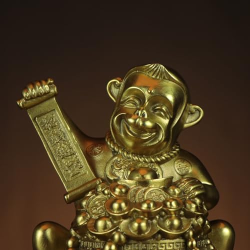 Usoway Brass Monkey Gold Coin Collector Figurine