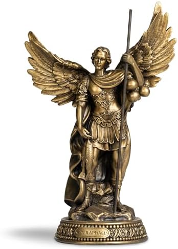 102 Inch Saint Raphael Bronze Statue with Name Plate