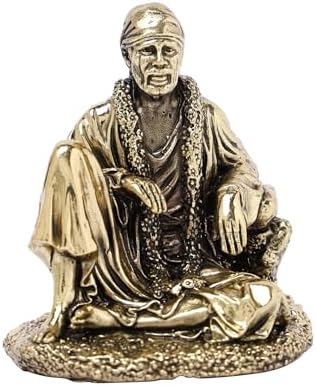 Small Sai Baba Brass Statue for Pooja Home Decor