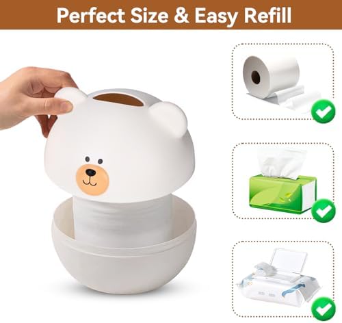 Cute Cartoon Bear Tissue Holder for Kids Room Decor
