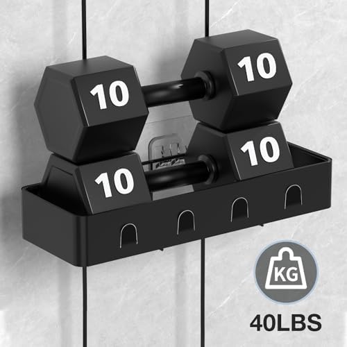 DAOYA Black Waterproof Shower Caddy with Hooks