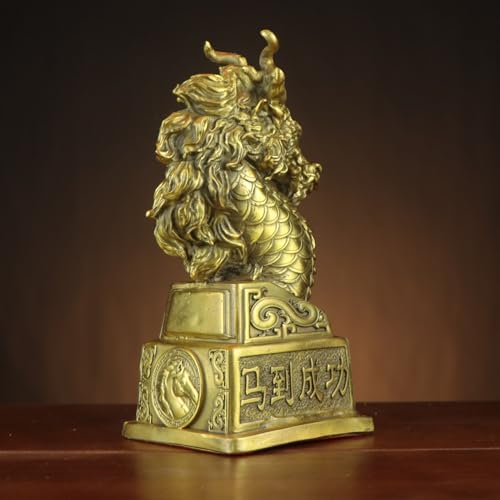 Usoway Full Copper Dragon Year Ornament Home Dcor