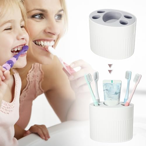 VOCOSTE White Toothbrush Holder Organizer