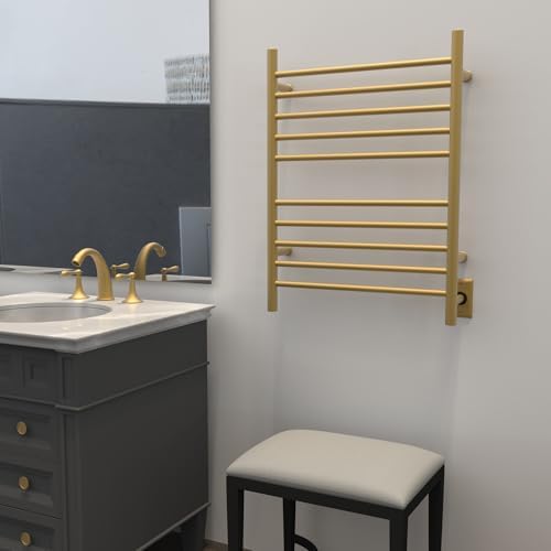 Amba RWH-SSB Satin Brass Towel Warmer 10 Bar Combo