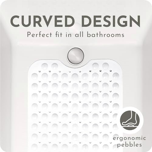 AH Artisan Home White Bath Mat 100x40cm Non Slip