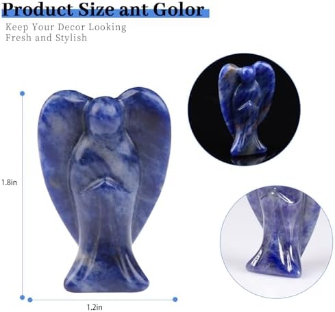 18 Inch Blue Sodalite Angel Crystal Statue