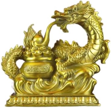 Usoway 185 x 10 x 185cm Copper Dragon Collectible Figurine