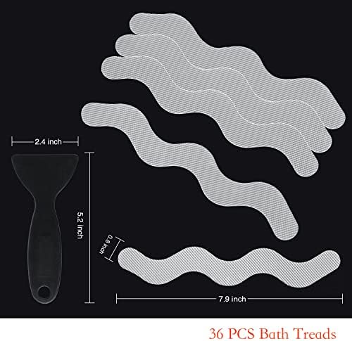 Secopad 36 PCS Non Slip Bath Stickers with Scraper