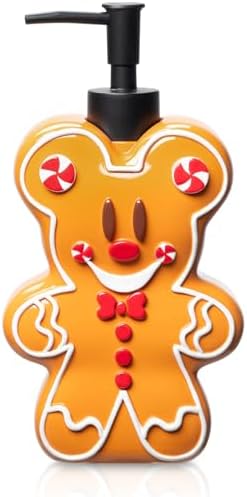 Jay Franco Disney Mickey Mouse Lotion Dispenser - Brown Resin Gingerbread Soap Holder