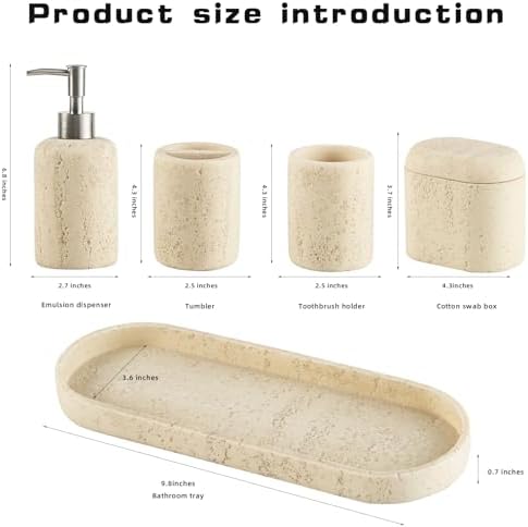 Haocoott 5PCS Modern Bathroom Accessories Set