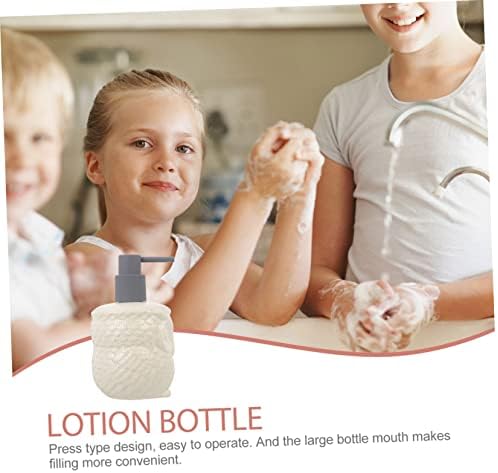 PRETYZOOM Modern Owl Ceramic Lotion Dispenser 440ml Reusable Soap Bottle