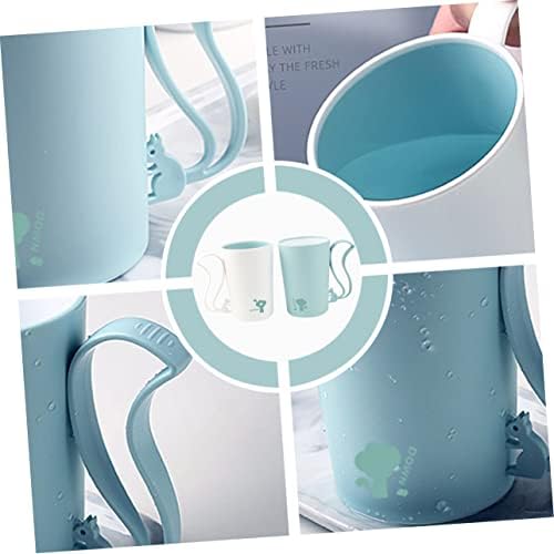 Amosfun 2pcs Squirrel Water Cup with Handle for Home and Travel