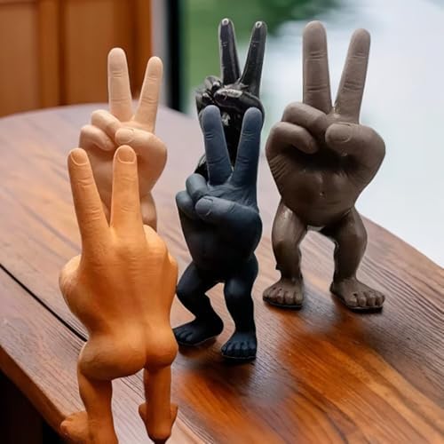Scissor Hand Figure Statue 3D Resin Home Decor