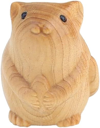 Cute Miniature Wooden Mouse Statue - 12 Zodiac Collection