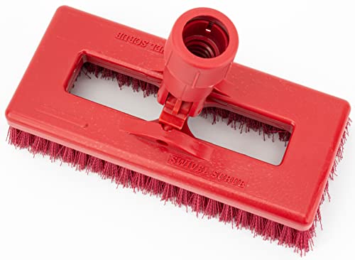 SPARTA Swivel Toilet Brush with Polyester Bristles 8 Inches Red
