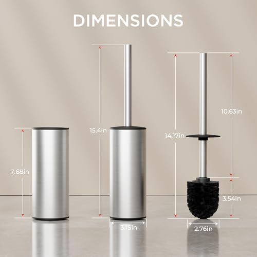 FORIOUS Toilet Brush and Holder Set 2 Packs 1