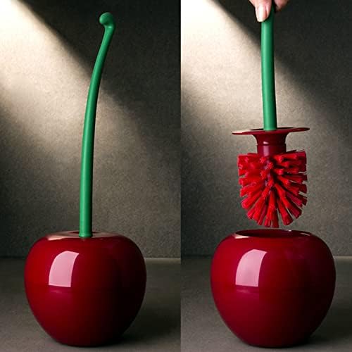 PerGar Toilet Brush Set with Holder Cherry Style