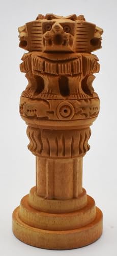 Samyuktha Wood Ashoka Stambh 9 CM Decor Showpiece 1