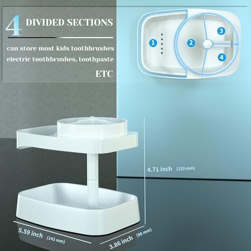 CRKIOB Family Toothbrush Holder with Drainage and Ventilation 1