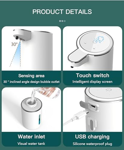 YEWENI USB Rechargeable Touchless Soap Dispenser 1